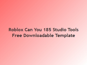 Free Roblox Studio Tools Template for 185 Studio